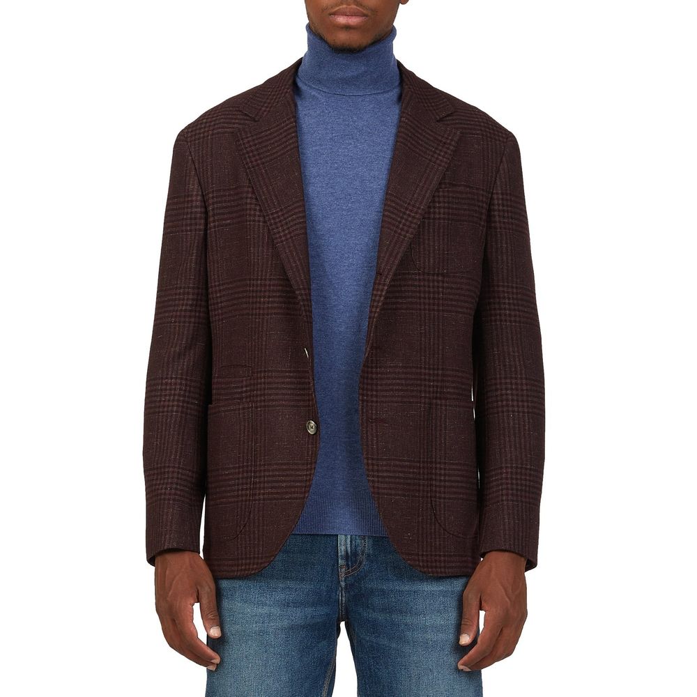 Brunello Cucinelli Mehrfarbiger Wollmantel