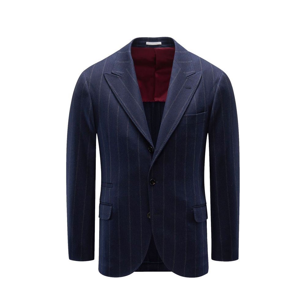 Brunello Cucinelli Blauer Sakko aus reiner Schurwolle