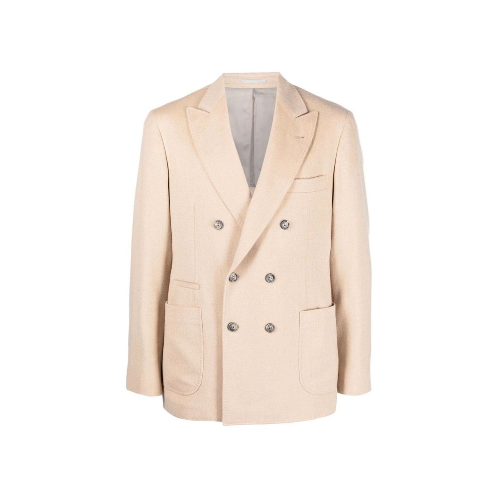 Brunello Cucinelli Beiger Wollmantel