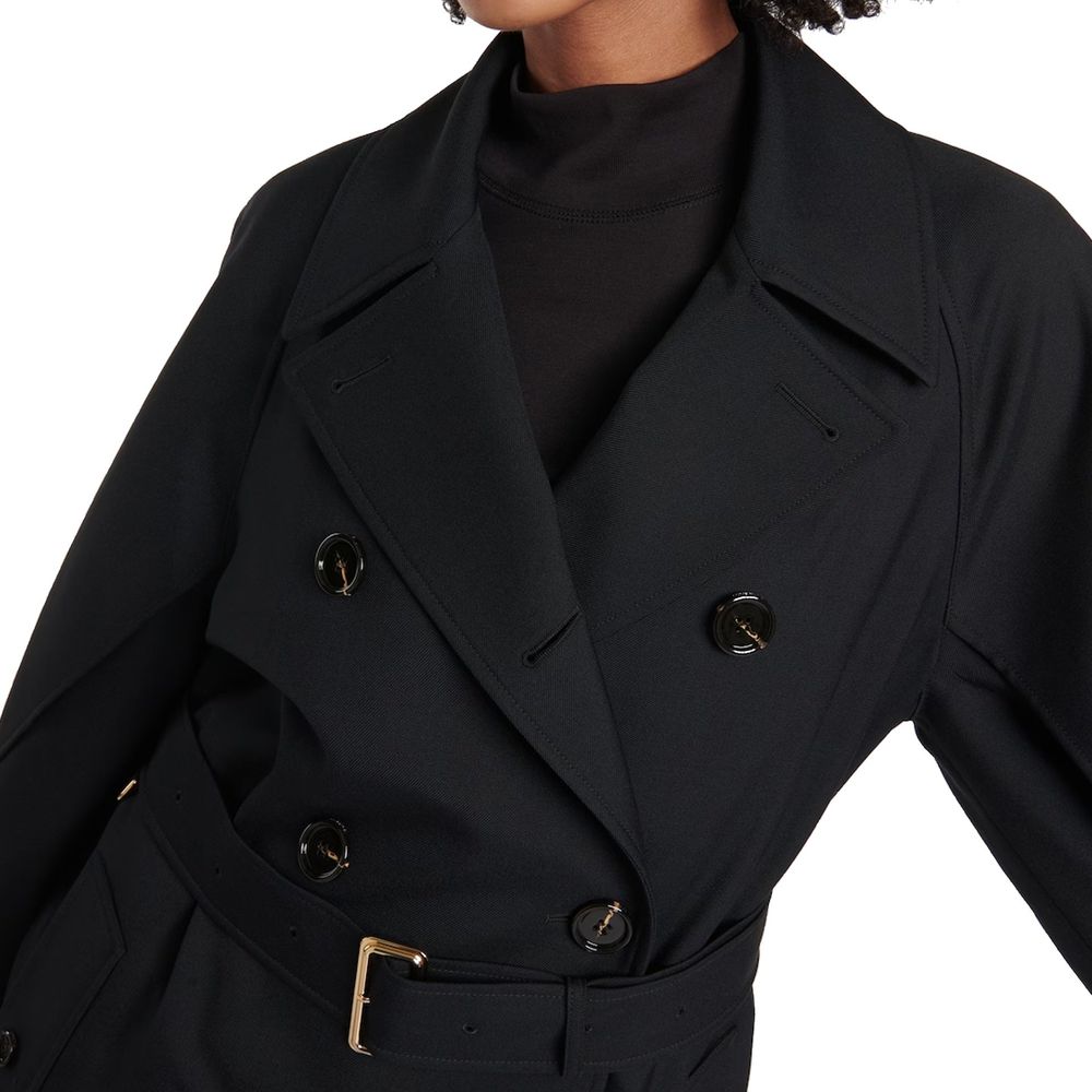 Burberry Schwarzer Polyester-Mantel