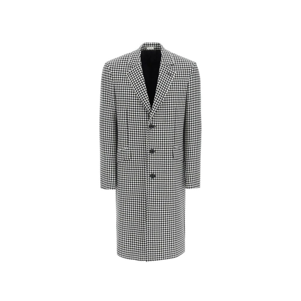 Alexander McQueen Schwarzer Wollmantel
