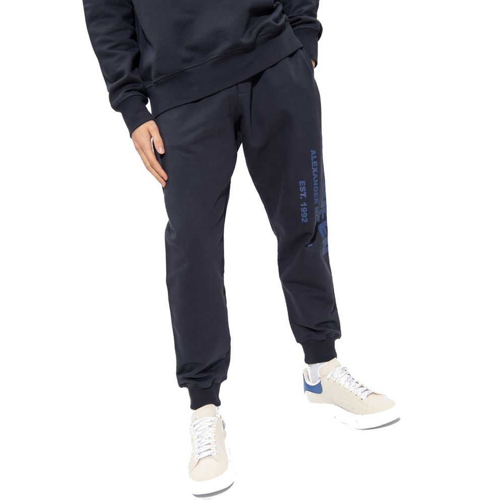 Alexander McQueen Blaue Baumwoll-Jogginghose (Trainingshose)