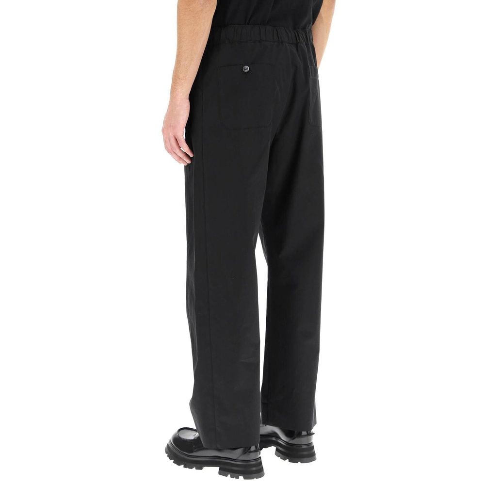 Alexander McQueen Schwarze Baumwoll-Freizeithose