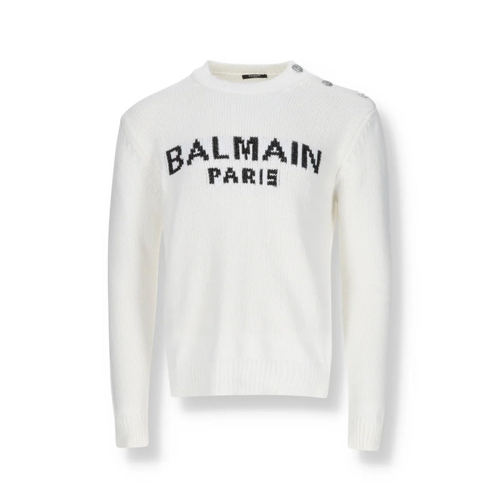 Balmain Weißes Baumwoll-Sweatshirt