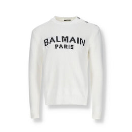 Balmain Weißes Baumwoll-Sweatshirt