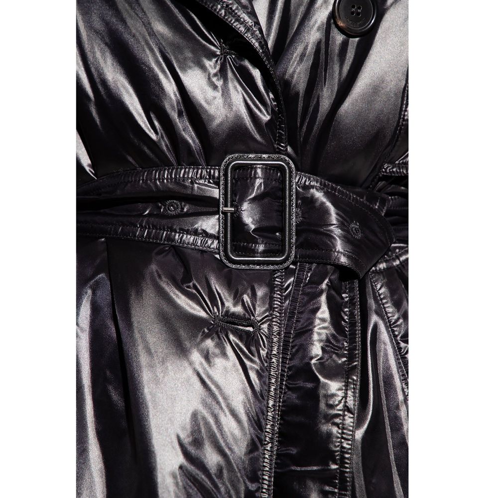 Saint Laurent Schwarzer Polyamid-Mantel
