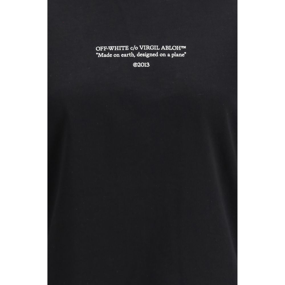 Off-White Schwarzes Baumwoll-T-Shirt
