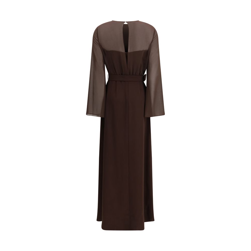 P.A.R.O.S.H. Braunes Polyester Freizeitkleid
