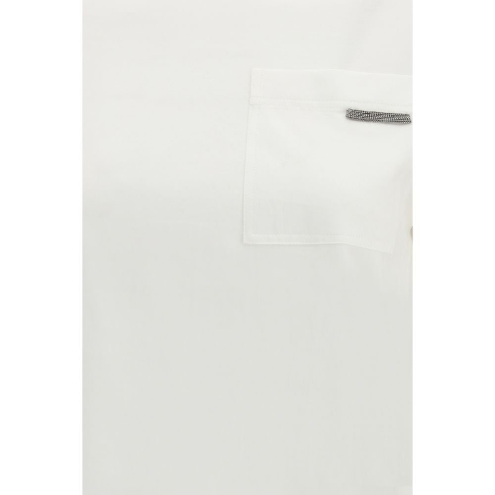 Brunello Cucinelli Weißes Baumwoll-T-Shirt