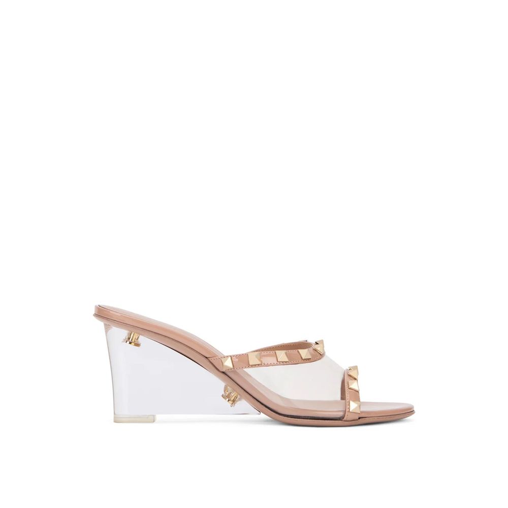 Valentino Garavani Beige Leder Mules