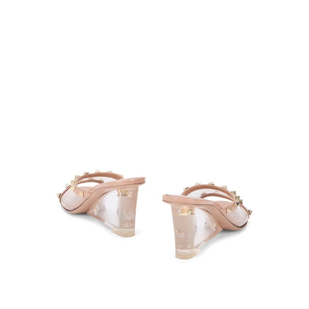Valentino Garavani Beige Leder Mules