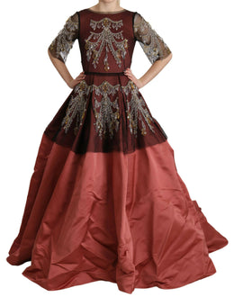 Dolce & Gabbana Kristall-Kronleuchter Seide Prinzessin Kleid Kleid
