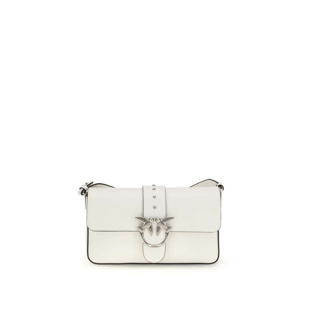 PINKO Weiße Leder Schultertasche