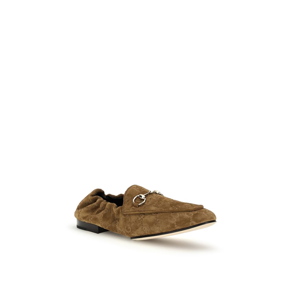 Gucci Braune Kalbsleder Bos Taurus Loafer zum Hineinschlüpfen