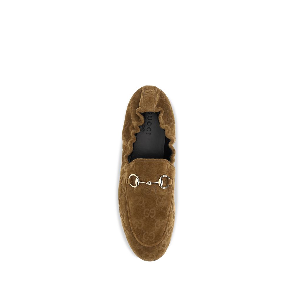 Gucci Braune Kalbsleder Bos Taurus Loafer zum Hineinschlüpfen