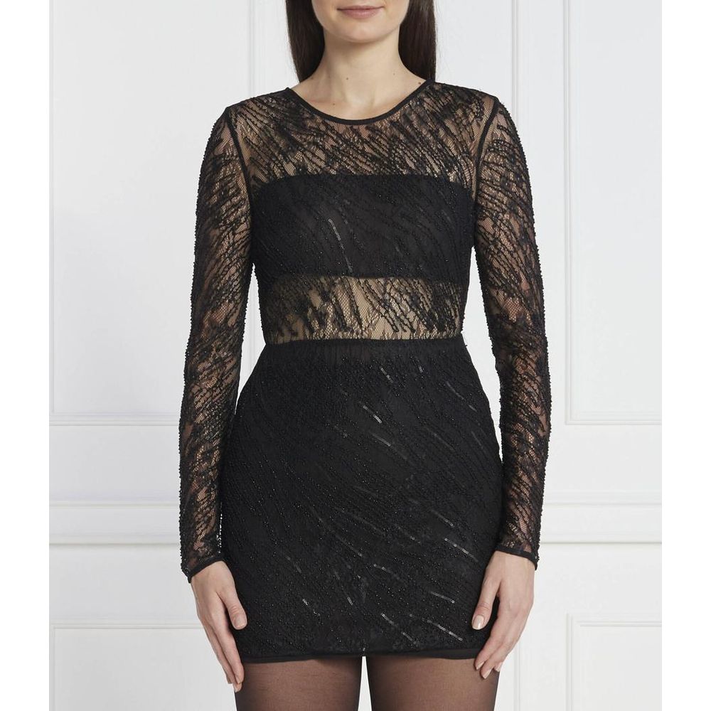 Patrizia Pepe Schwarzes Cocktailkleid aus Nylon