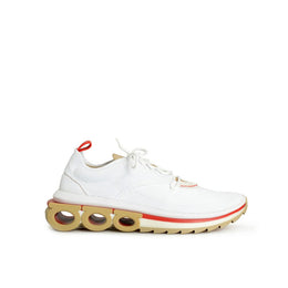 Salvatore Ferragamo Weiße Stoff-Sneaker im Athletic-Look