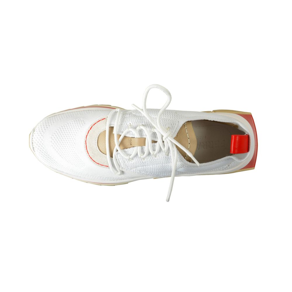 Salvatore Ferragamo Weiße Stoff-Sneaker im Athletic-Look