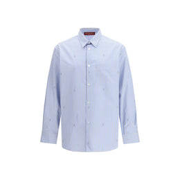 Gucci Blaues Baumwollhemd mit Muster