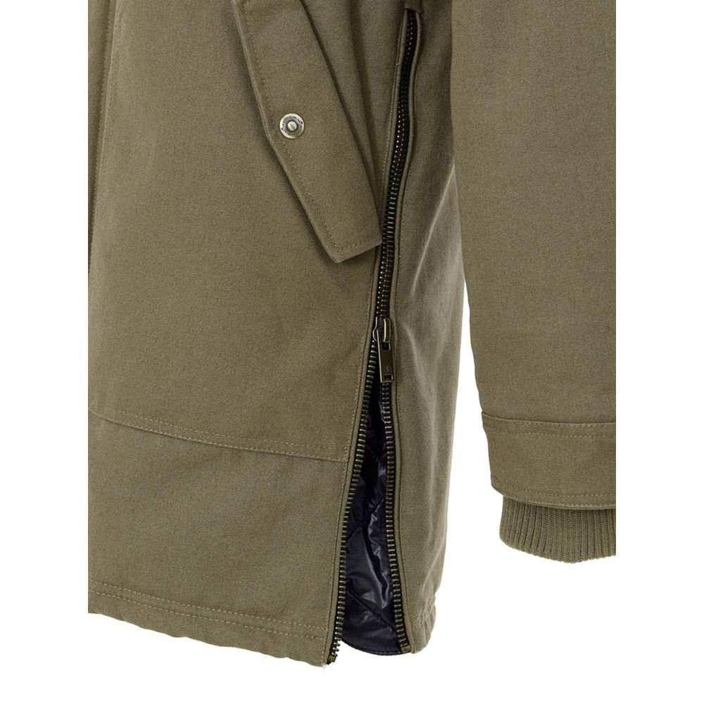 Moose Knuckles Grüner Baumwollparka