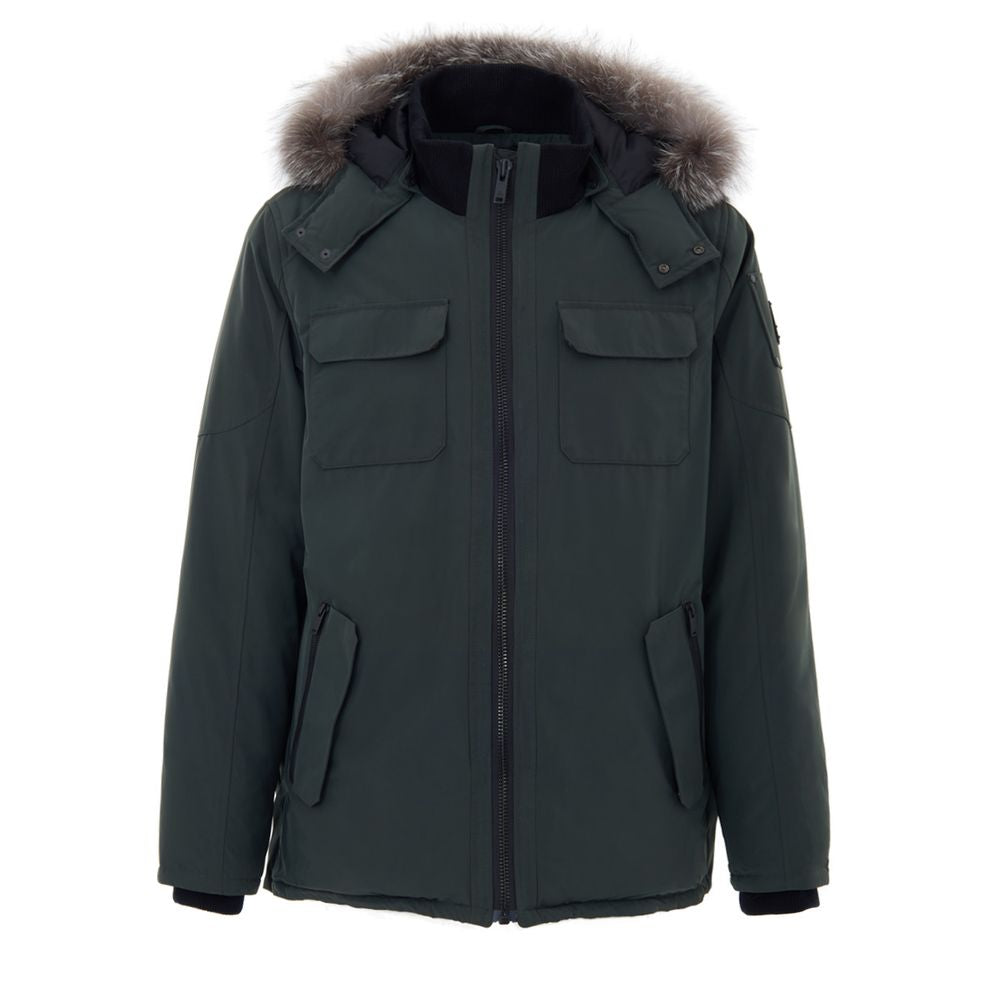 Moose Knuckles Grüner Nylonparka