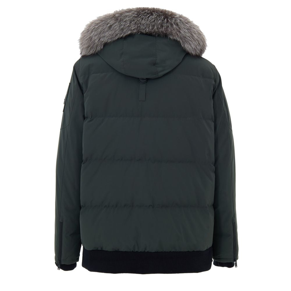 Moose Knuckles Grüner Nylonparka