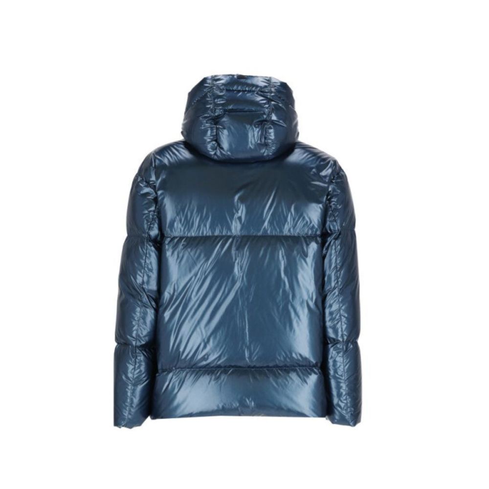 Herno Blaue Polyamid-Jacke in voller Länge