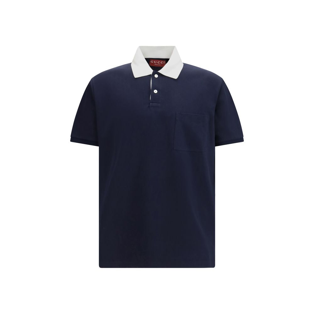 Gucci Blaues Baumwoll-Polohemd