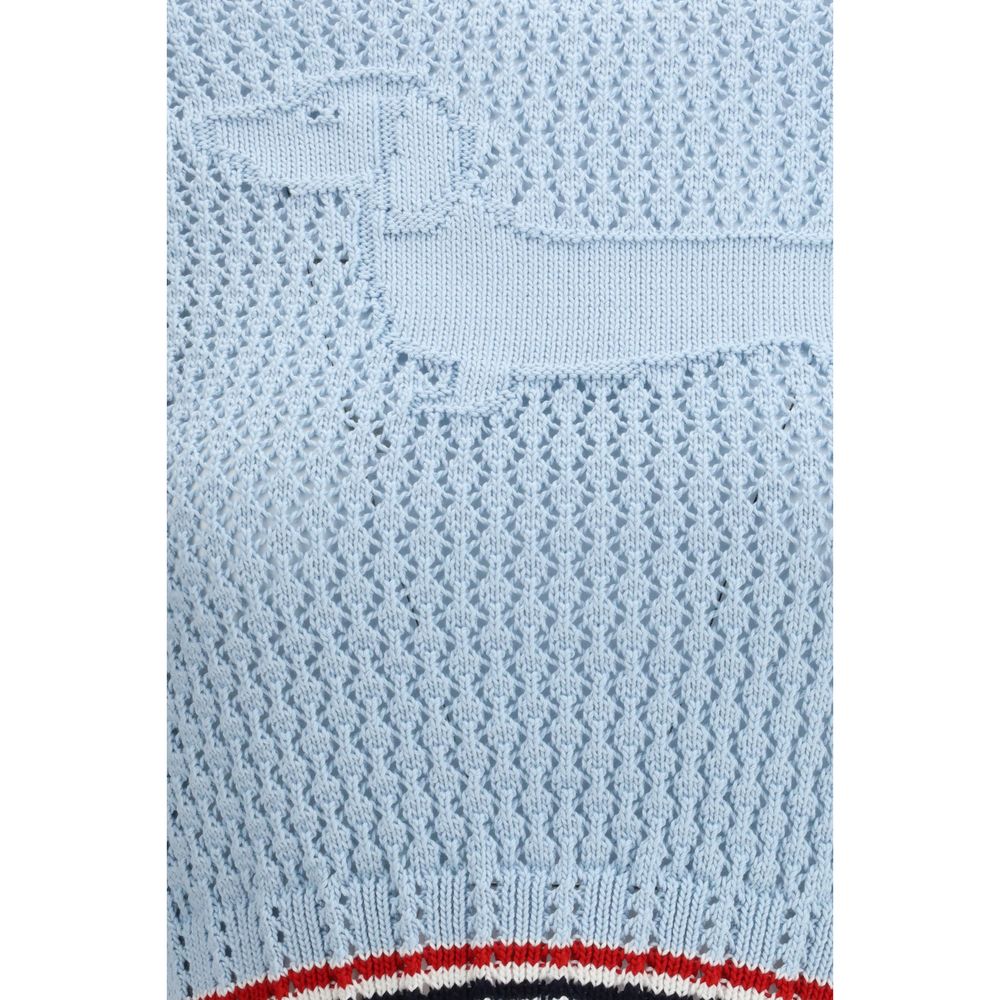 Thom Browne Blaues Baumwoll-T-Shirt