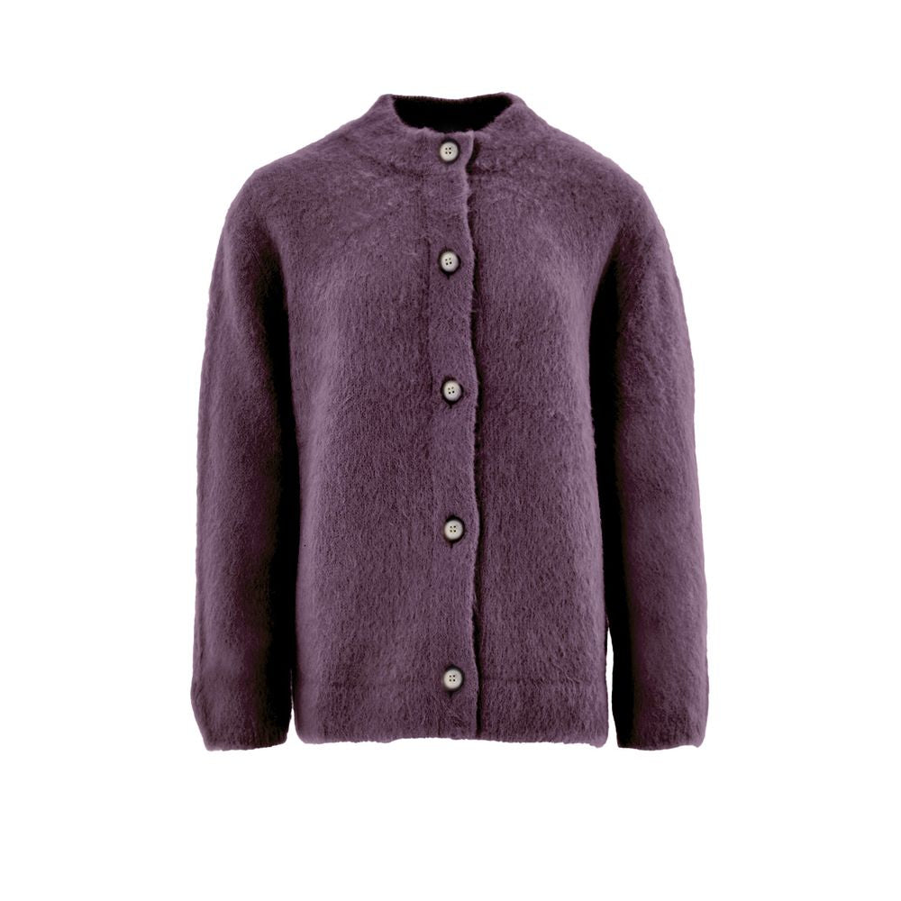 Gran Sasso Bordeaux Woll-Strickjacke
