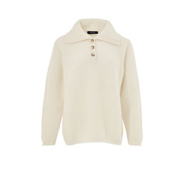 Gran Sasso Weißes Woll-Poloshirt