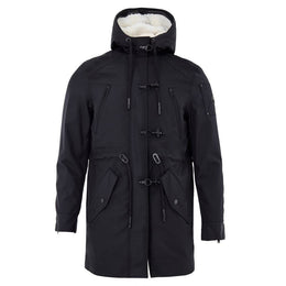 Moose Knuckles Blauer Nylon-Parka