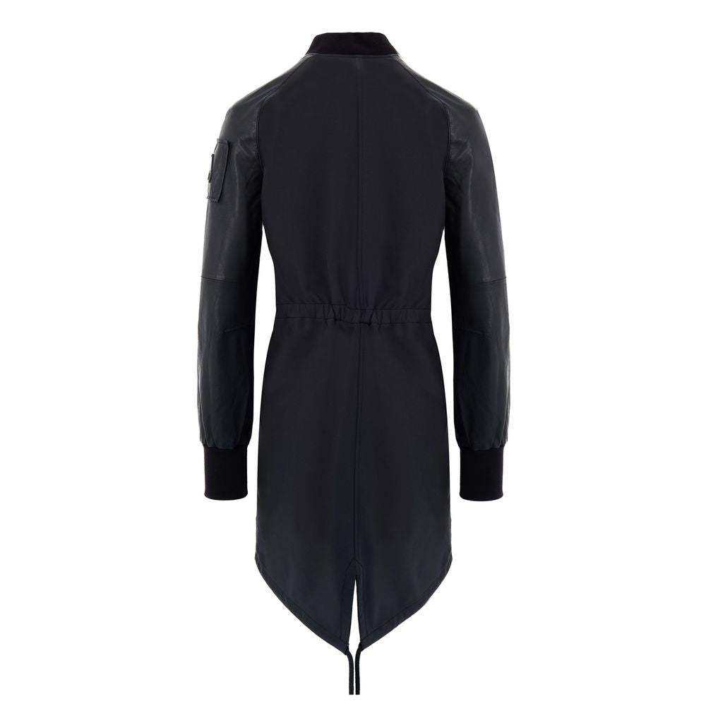 Moose Knuckles Schwarzer Parka aus Baumwolle