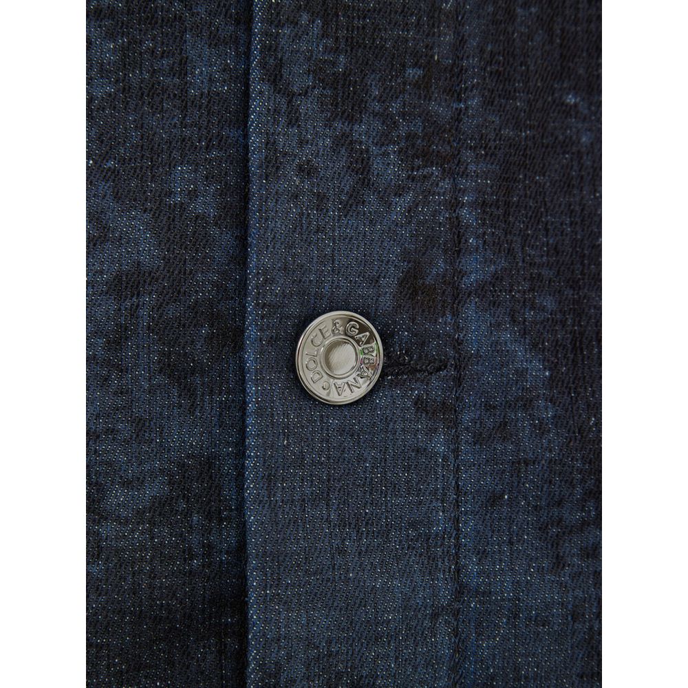 Dolce & Gabbana Graue Jeansjacke aus Baumwolle