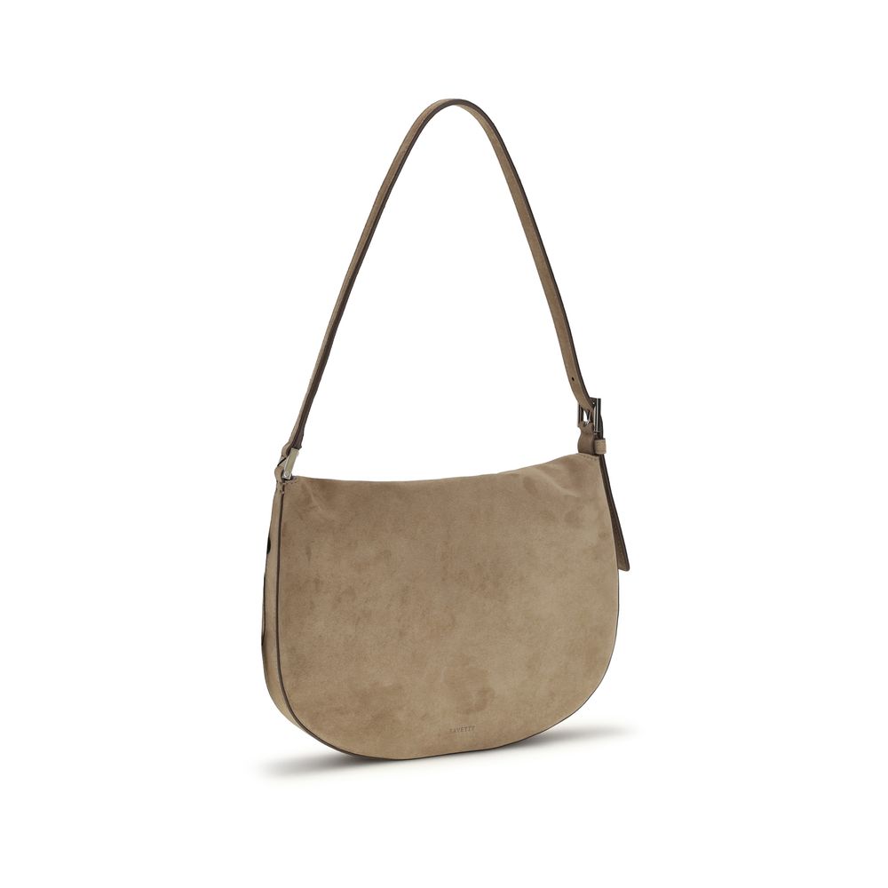 Savette Beige Kalbsleder Bos Taurus Schultertasche