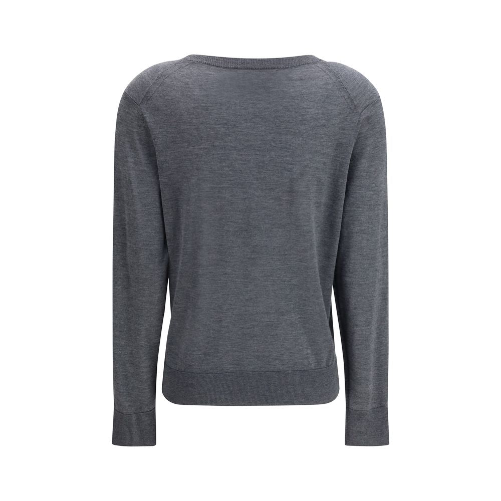 Loulou De Saison Grauer Kaschmirpullover