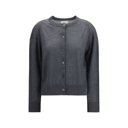 Loulou De Saison Grauer Kaschmir-Strickjacke