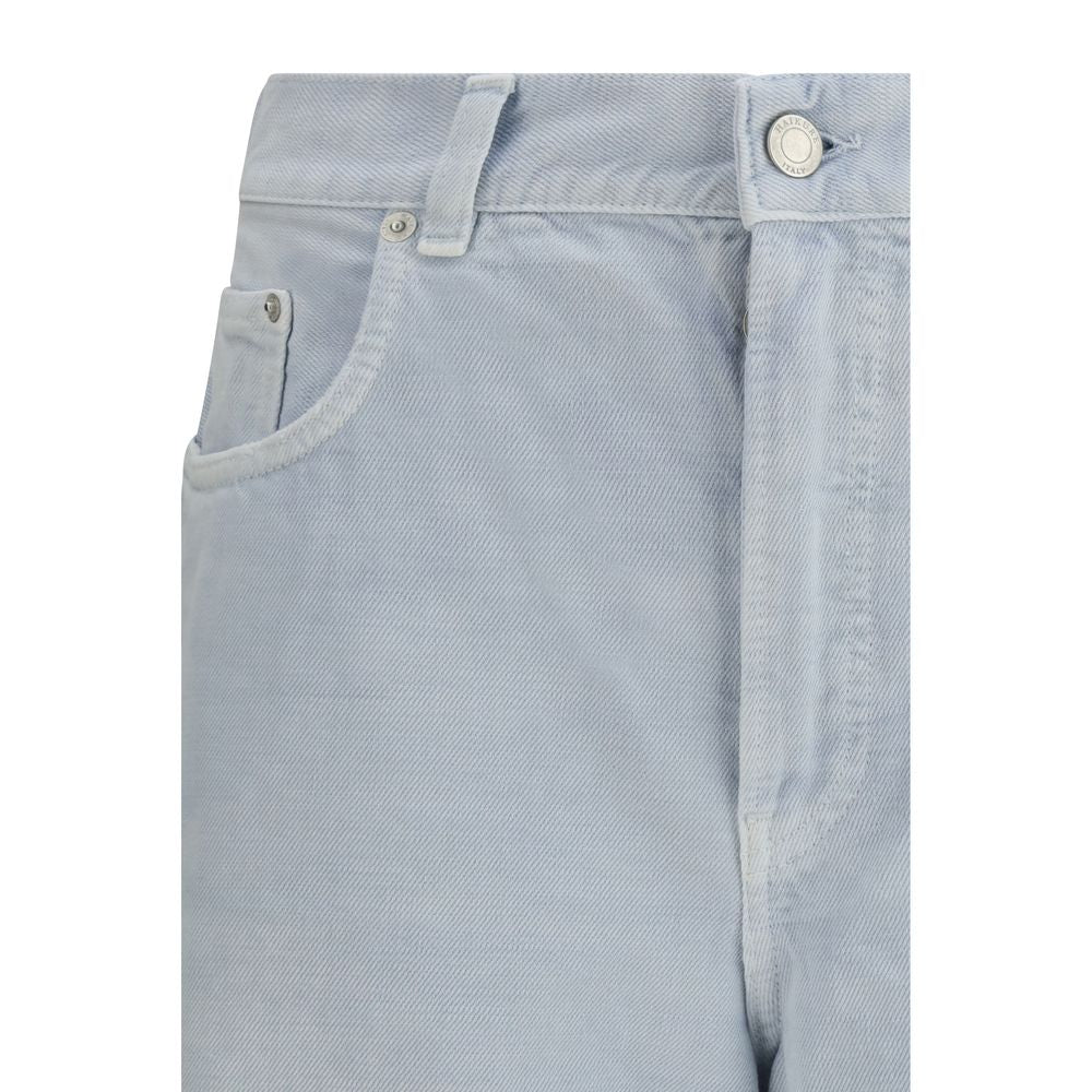 Haikure Blaue Baumwoll-Bermudashorts