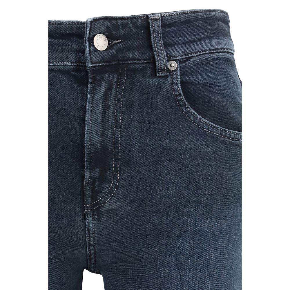 Haikure Blaue Baumwoll-Jeans mit ausgestelltem Bein