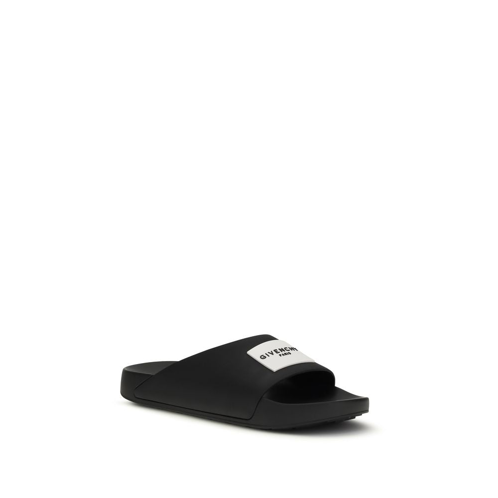 Givenchy Schwarze Gummisandalen