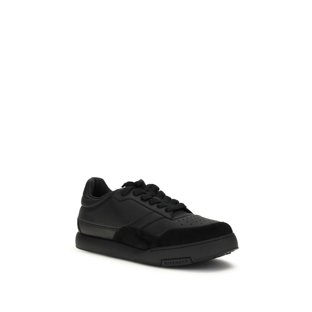 Givenchy Schwarze Bos Taurus Kalbsleder Low-Top-Sneaker