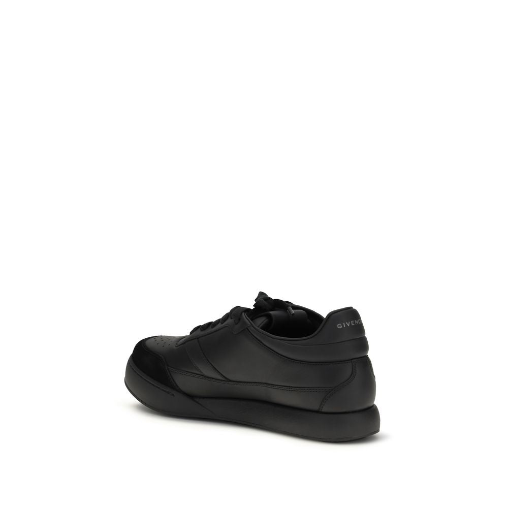 Givenchy Schwarze Bos Taurus Kalbsleder Low-Top-Sneaker
