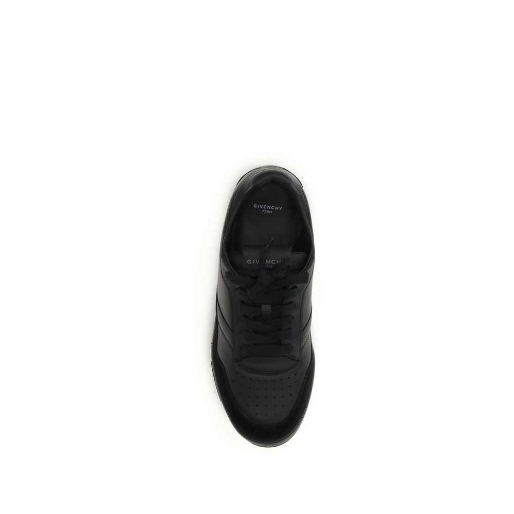 Givenchy Schwarze Bos Taurus Kalbsleder Low-Top-Sneaker