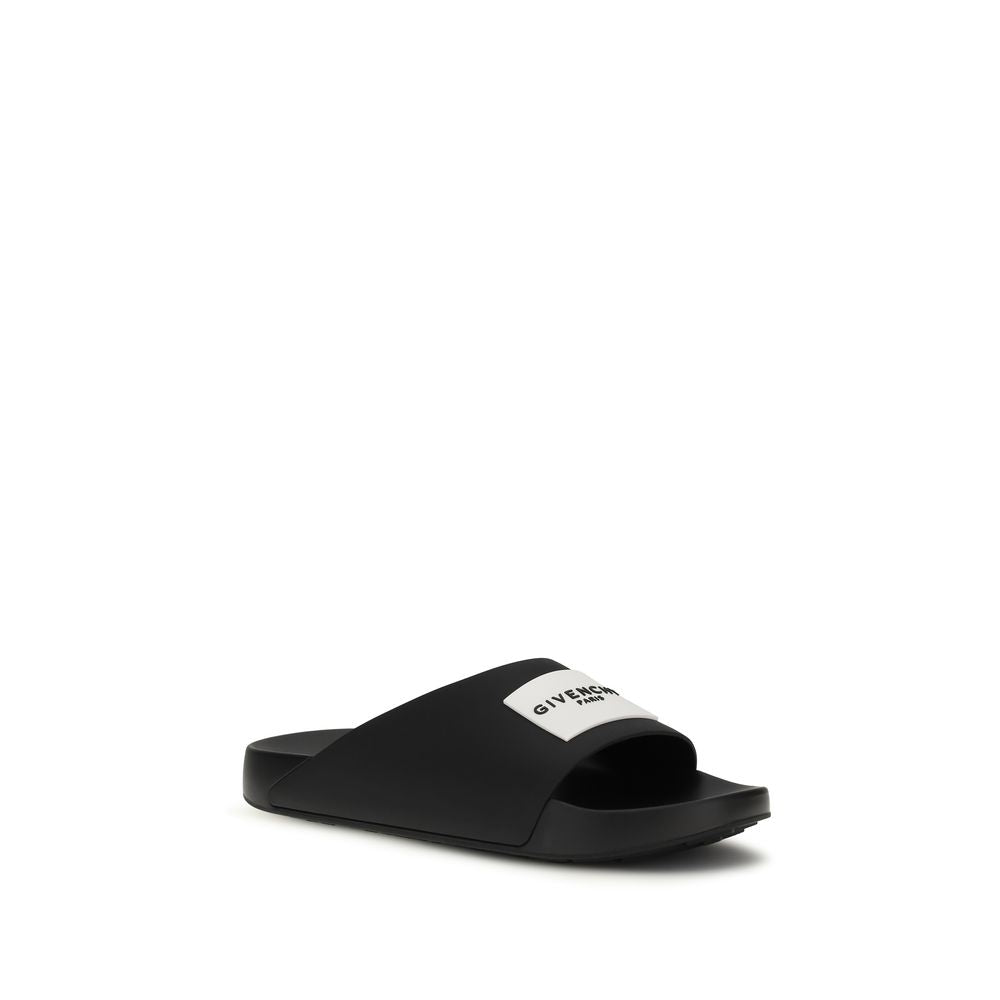 Givenchy Schwarze Gummipantoffeln