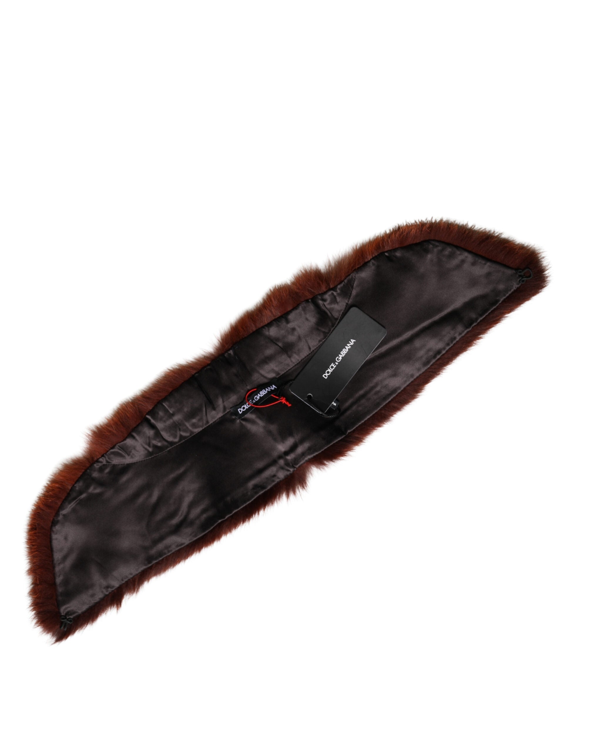 Dolce & Gabbana Brauner Nerzfell-Kragen Damen-Nackenwärmer 60cm x 14cm Schal