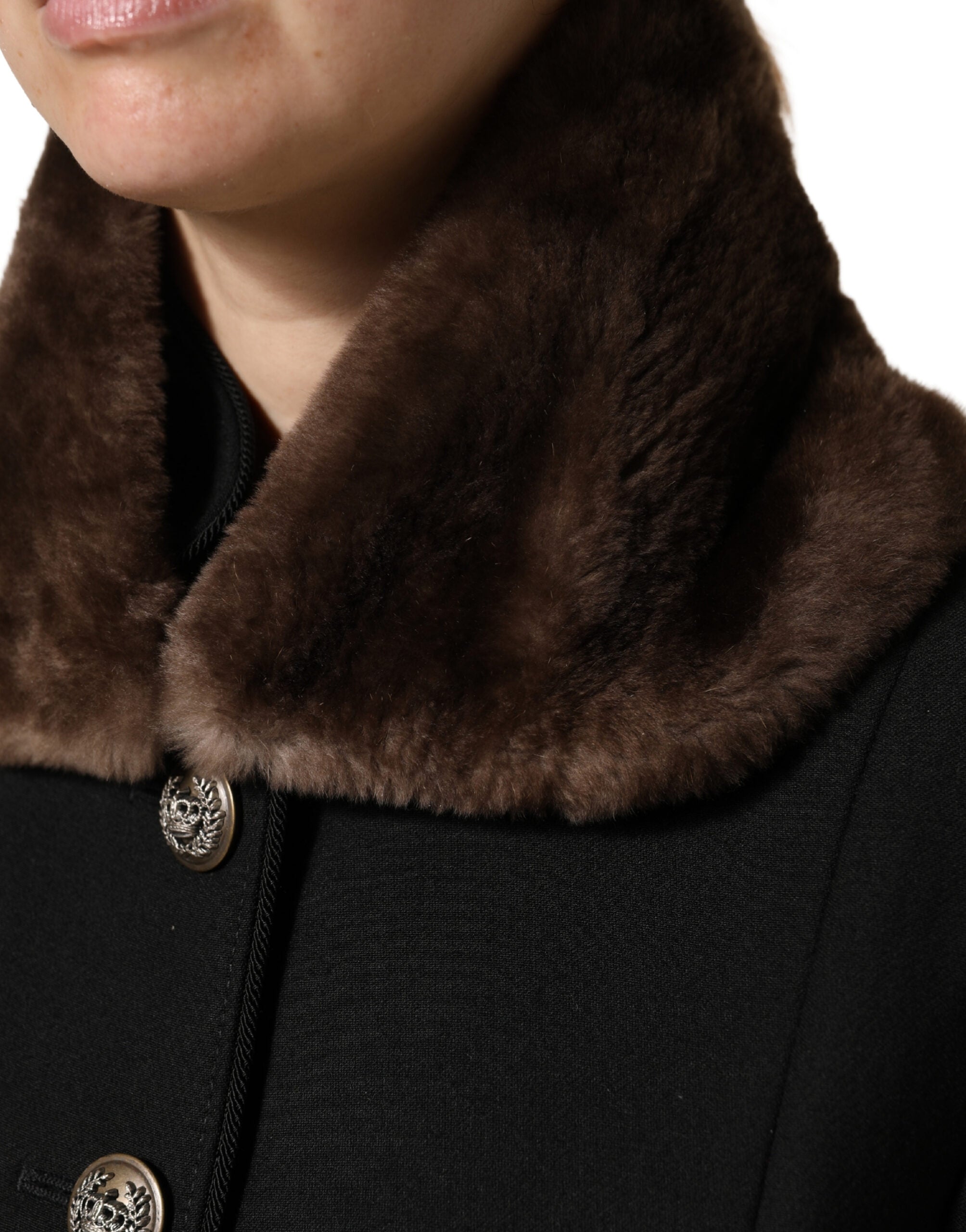 Dolce & Gabbana Brauner Pelz-Schulterkragen 60cm x 14cm Schal