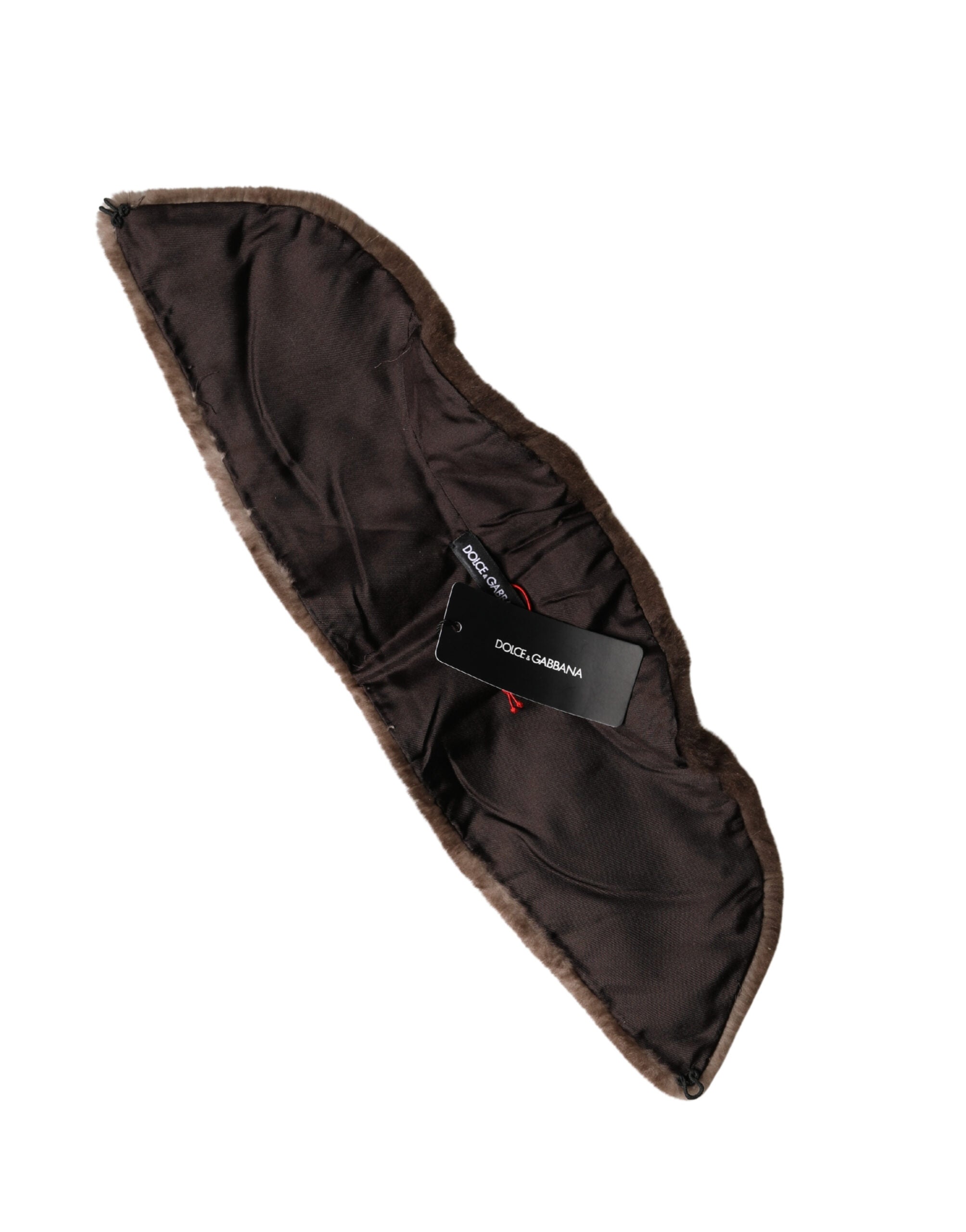 Dolce & Gabbana Brauner Pelz-Schulterkragen 60cm x 14cm Schal