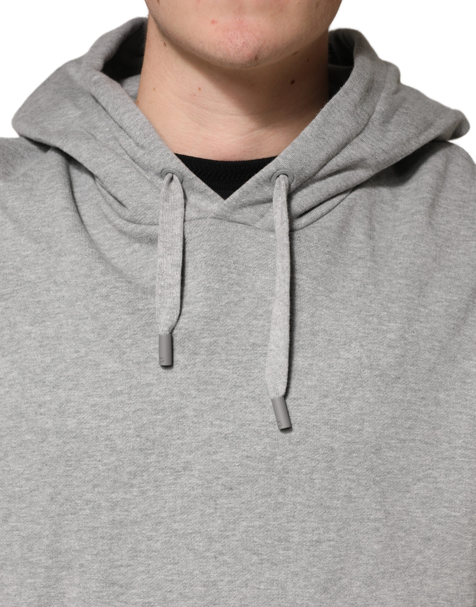 Dolce & Gabbana Grauer Kapuzenpullover aus Baumwolle