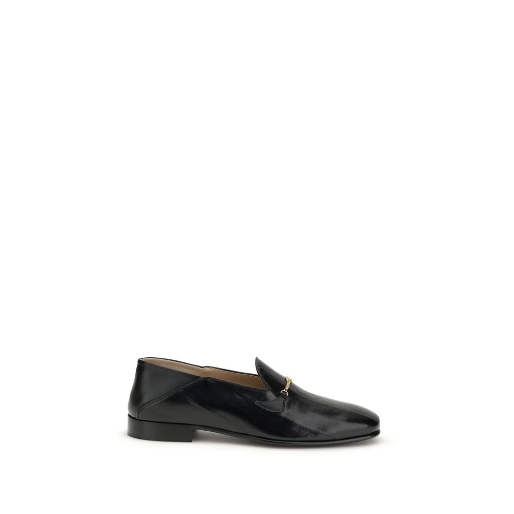 Valentino Garavani Schwarze "Bos Taurus" Kalbsleder Loafer zum Hineinschlüpfen