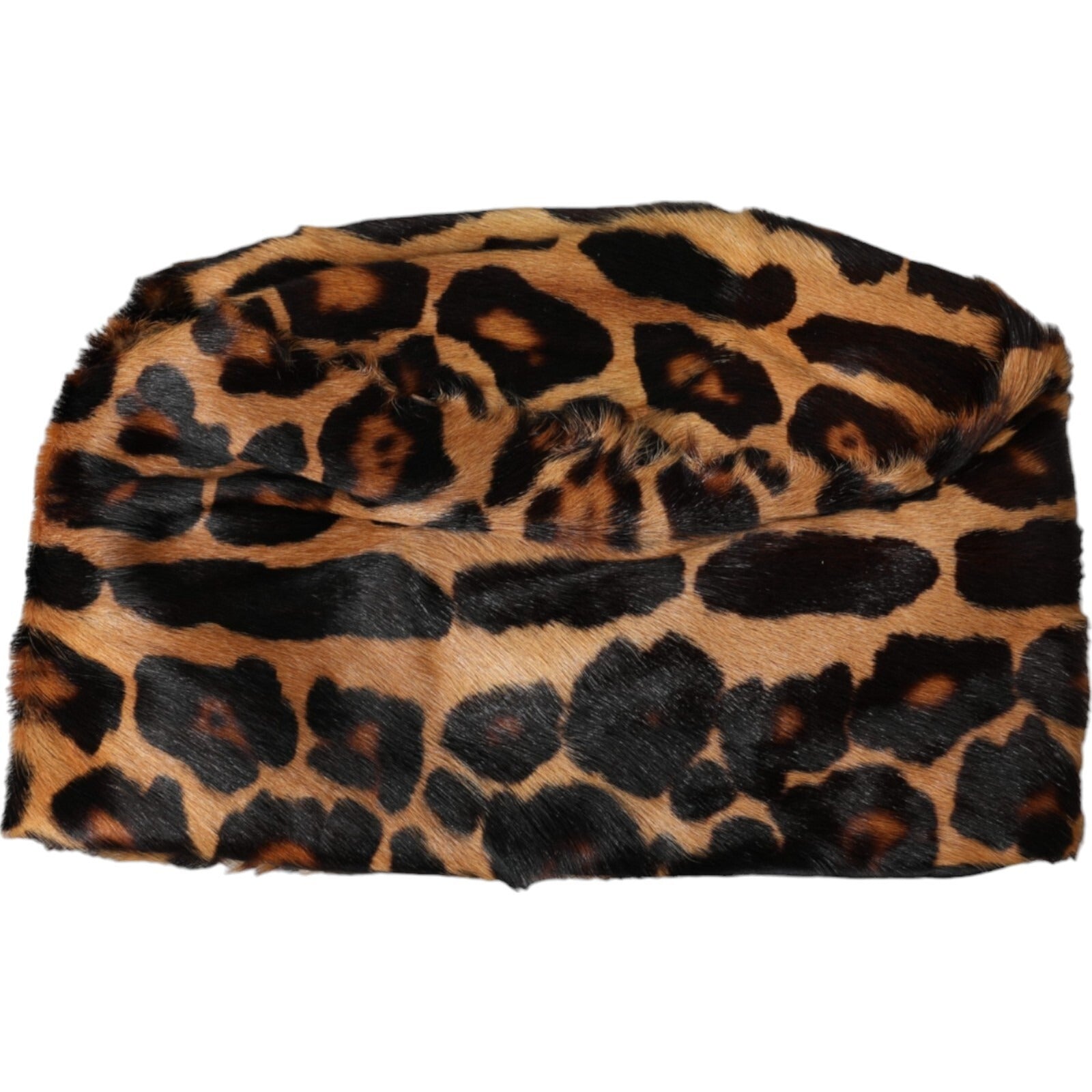 Dolce & Gabbana Brauner Damen-Bucket-Hat aus Leopardenfell